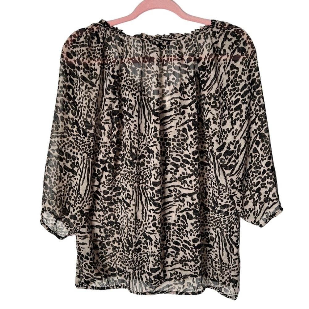 Express Animal Print Sheer Women’s Blouse Size Large NWT - Picture 2 of 4